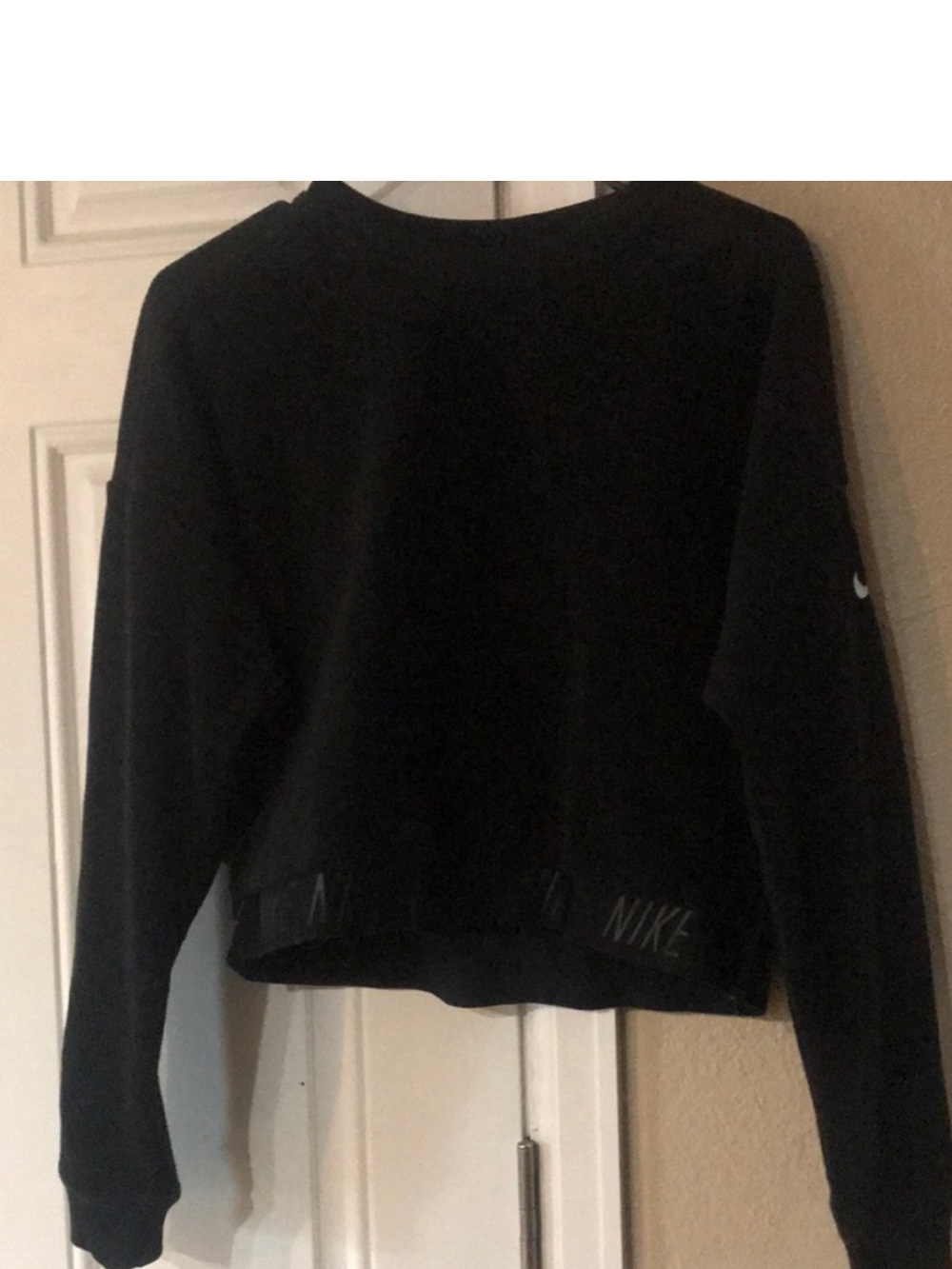 NIKE CROPPED FLEECE PULLOVER SZ M